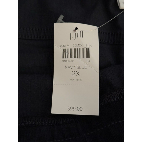 J JILL Women's NWT Pull-On Navy Blue Tapered Leg Stretch Corduroy Pants Size 2X - Picture 7 of 12